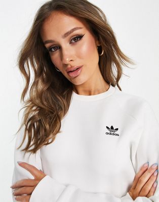 adidas Originals Essential crew neck sweatshirt in white