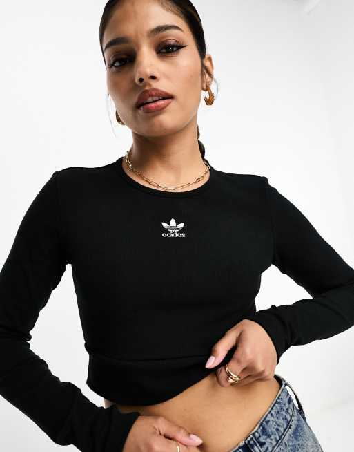 Top adidas maniche clearance lunghe