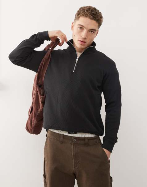 adidas Originals – Essential – Czarny dresowy top z zamkiem pod szyją - view 1