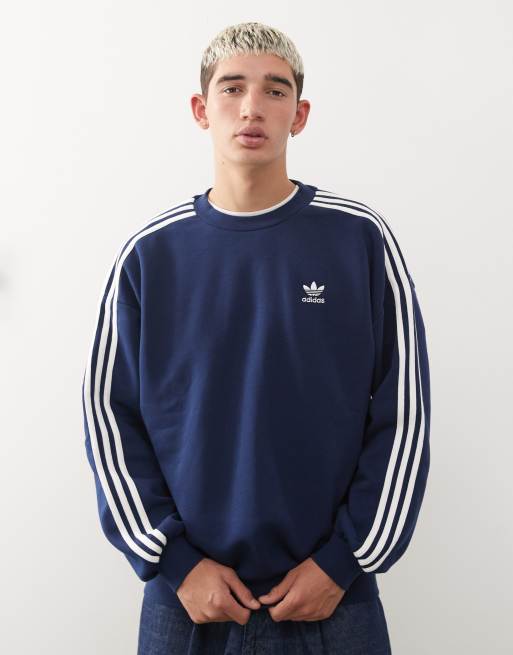 adidas Originals - Essential - Felpa oversize blu navy