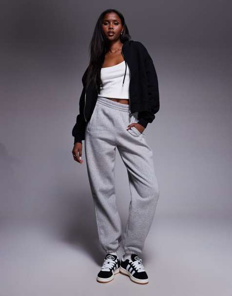 adidas Originals – Essential – Grå mjukisbyxor med treklöverlogga - view 1