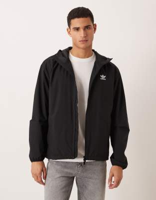adidas Originals essential hooded jacket in black
