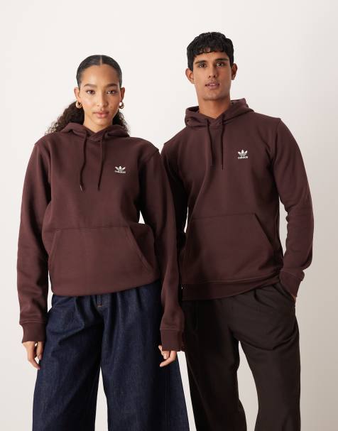 adidas Originals essential hoodie in brown - view 1