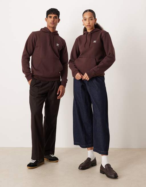 adidas Originals essential hoodie in brown