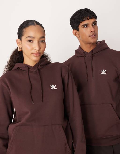 adidas Originals essential hoodie in brown