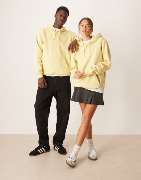 adidas Originals essential hoodie in powder yellow - view 1