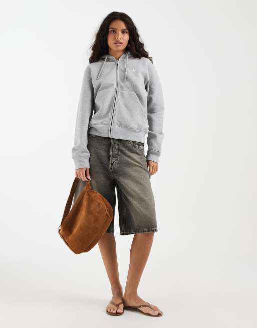 adidas Originals Essential Hoodie mit durchgehendem Reißverschluss in Grau, 2 von 4