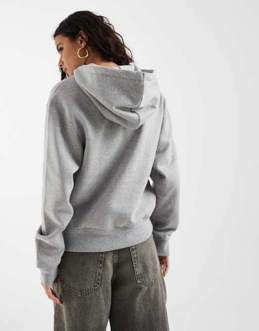 adidas Originals Essential Hoodie mit durchgehendem Reißverschluss in Grau, 4 von 4
