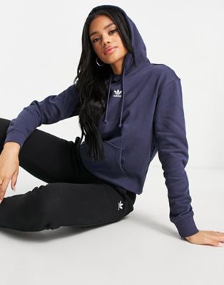 adidas Originals essential hoodie with central logo in navy