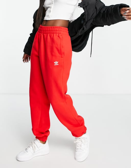 adidas Originals essential jogger in red ASOS