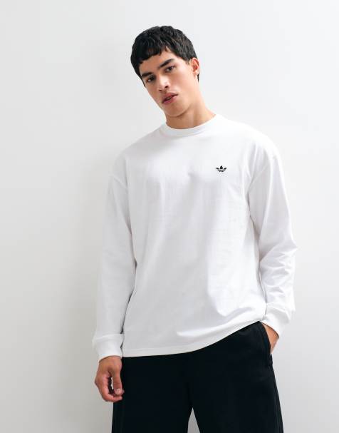 adidas Originals essential långärmad t-shirt i vit - view 1