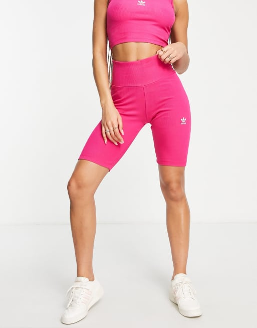 adidas Originals essential legging shorts in pink