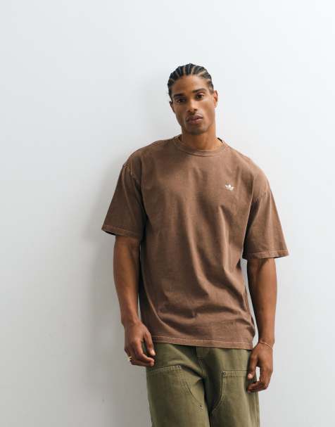 adidas Originals essential loose fit t-shirt in washed brown - view 1