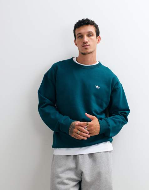 adidas Originals essential losvallende sweatshirt in groen - view 1