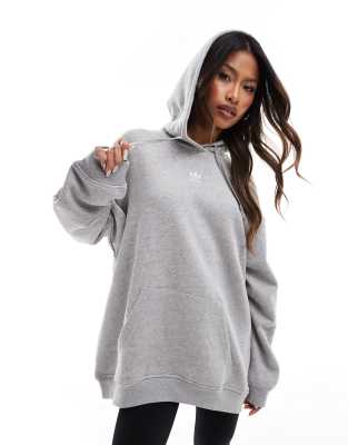 Adidas Originals Essential Oversized Hoodie In Gray