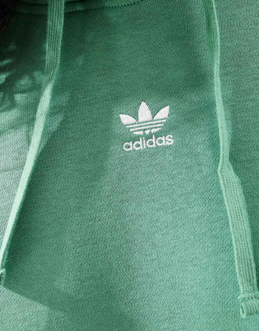 Adidas Originals Essentials Oversized Women s Green Fleece Hoodie Size Small Fleece Polyester Cotton
