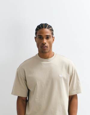 adidas Originals essential oversized t-shirt in light khaki