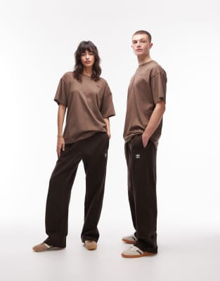 adidas Originals - Essential - Pantalon de jogging à ourlets ouverts - Marron-Brown
