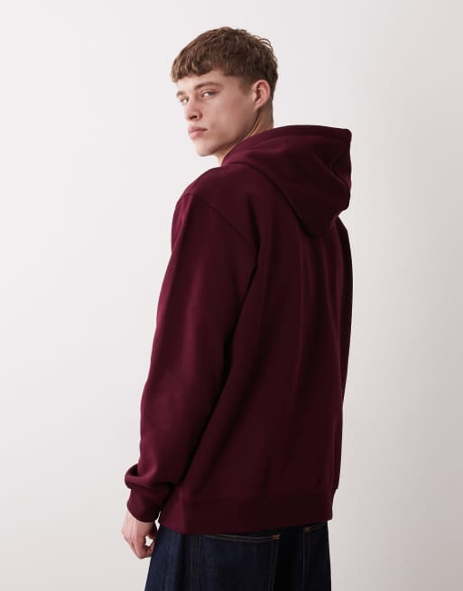 adidas Originals - Essential - Rødbrun og lyseblå hættetrøje, 4 af 4