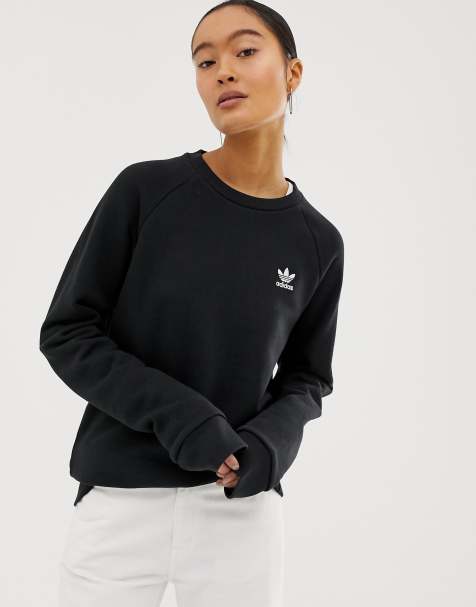 adidas Originals – Essential – Schwarzer Sweater mit Rundhalsausschnitt