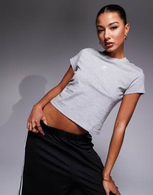 Adidas Originals Essential Slim Fit T-shirt In Gray