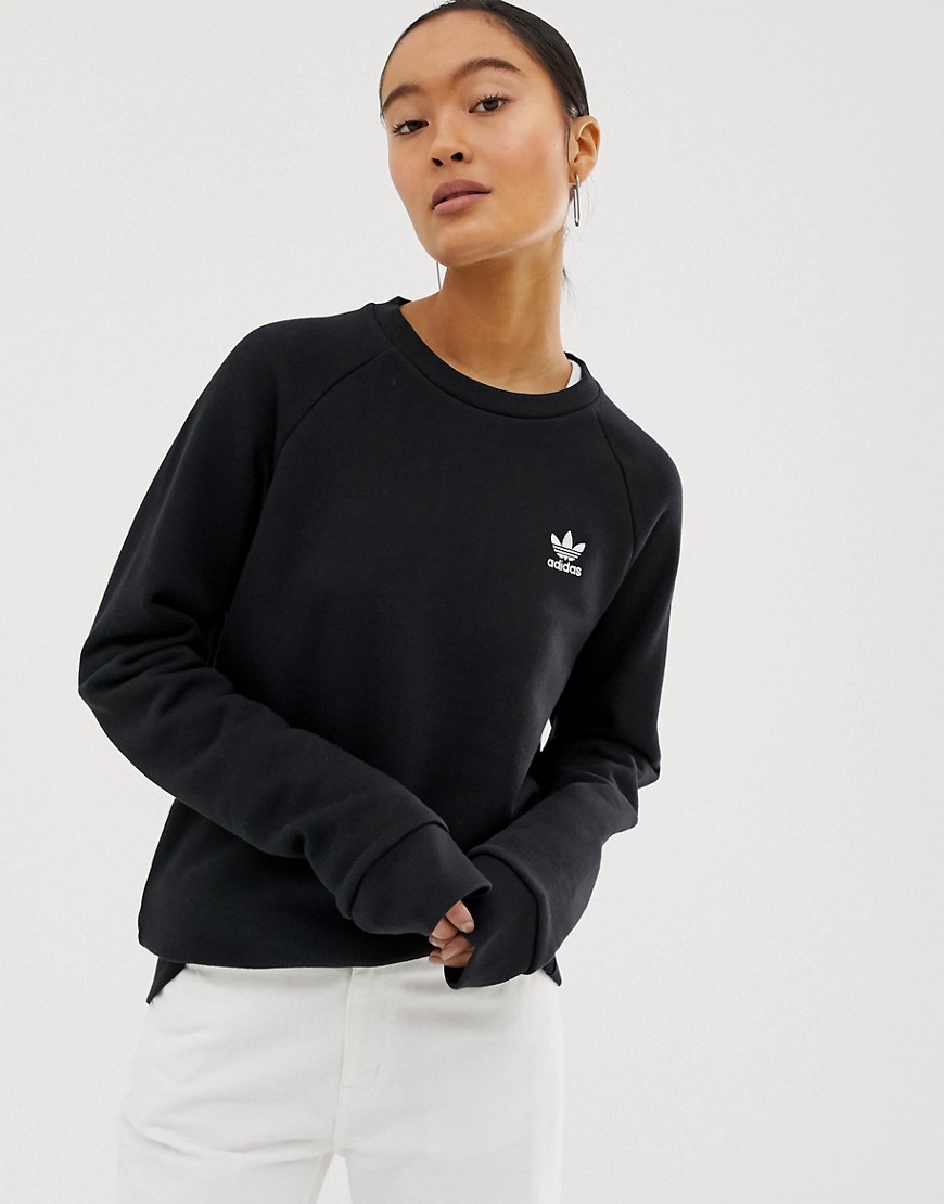 Adidas Originals – Essential – Svart sweatshirt med rund halsringning