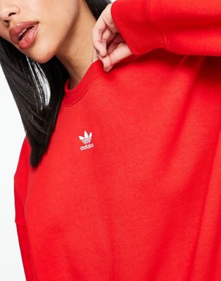 Sweats adidas Originals - Essential - Sweat avec logo centré - Rouge