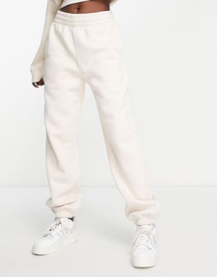 Adidas Originals Essential Sweatpants In Cream-white