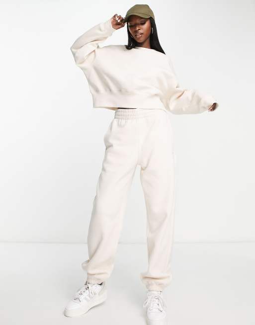 cream adidas sweatpants