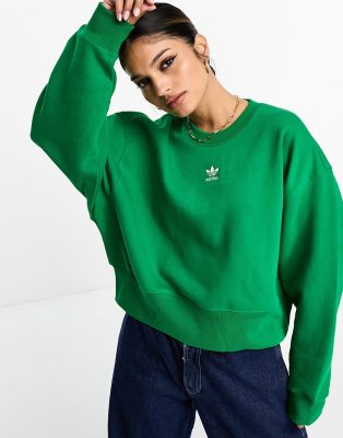 Adidas originals essential outlet sweatshirt green