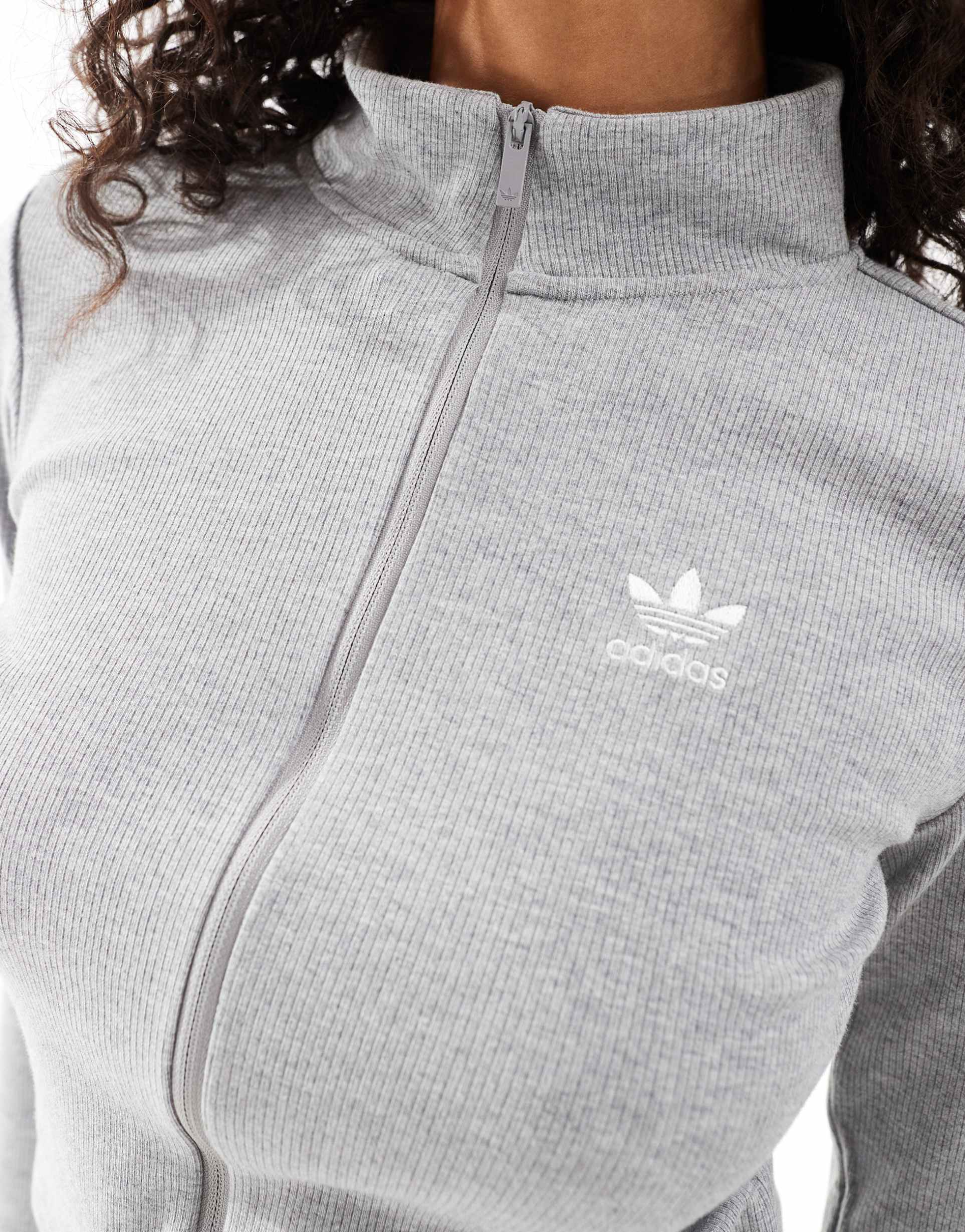adidas originals essential track top in gray