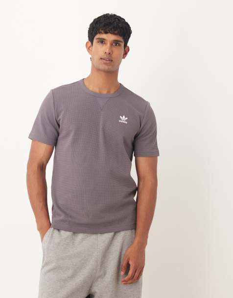 adidas Originals Essential Waffle t-shirt in grey - view 1