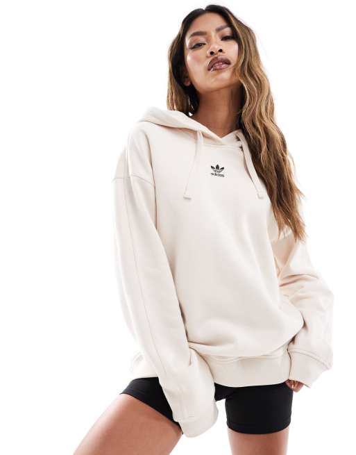 adidas Originals – Essentials – Bluza z kapturem w odcieniu mlecznej bieli