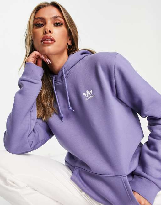 ramp Speel honing adidas Originals Essentials boyfriend fit hoodie in lilac | ASOS