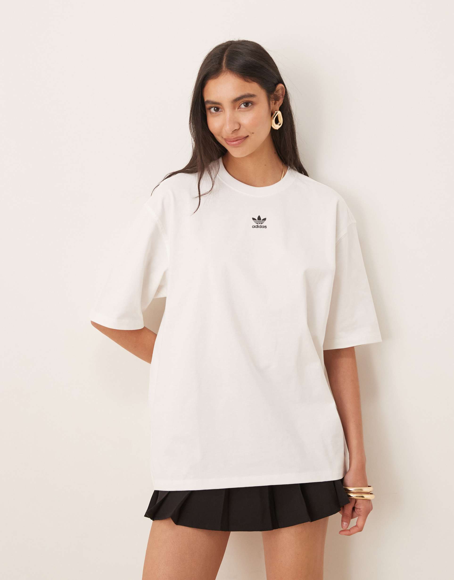 adidas originals essentials boyfriend t-shirt in white