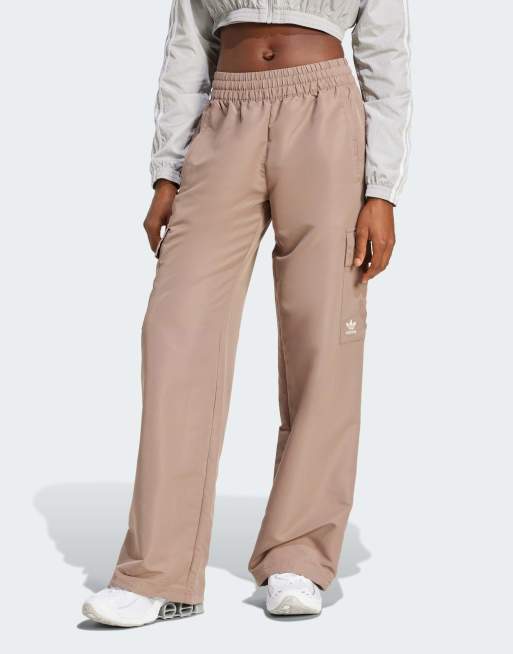 adidas Originals – Essentials – Brązowe spodnie bojówki z tkaniny