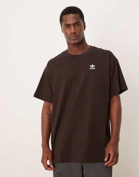 adidas Originals – Essentials – Brązowy T-shirt oversize - view 1