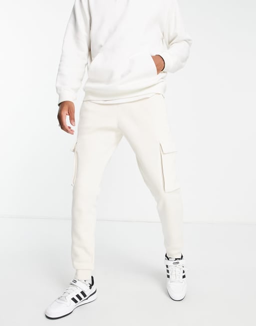 Addidas white clearance joggers