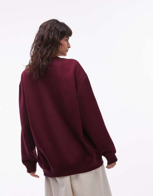 adidas Originals essentials crew neck sweatshirt in maroon
