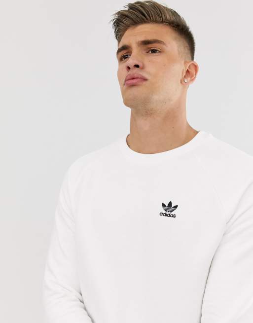 adidas Originals essentials crewneck sweatshirt in white | ASOS