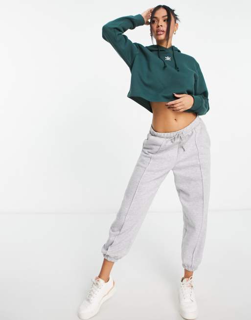 Adidas cropped sweatshirt outlet green