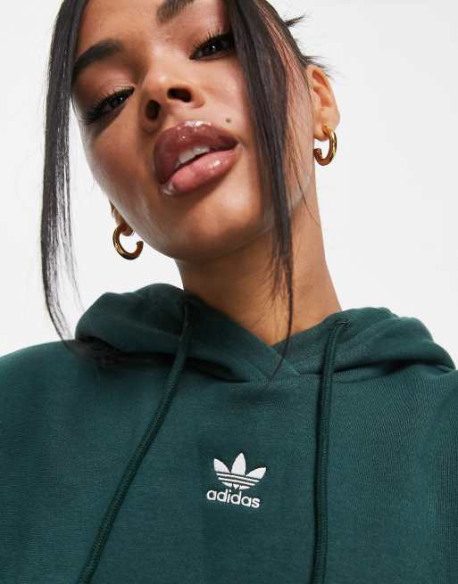 adidas Originals essentials hoodie in dark green