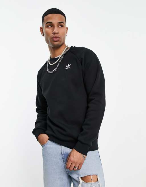 adidas Originals – Essentials – Czarna bluza dresowa z okrągłym dekoltem