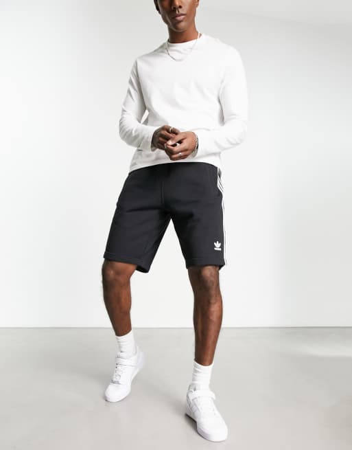 adidas Originals – Essentials – Czarne szorty z trzema paskami