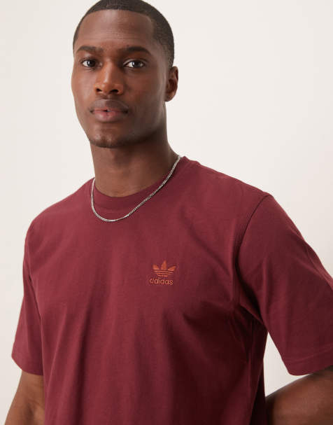 adidas Originals Trefoil Essentials t-shirt in red