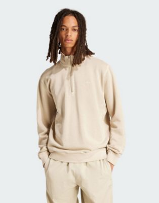 Adidas Originals Essentials dyed pocket sweatshirt in beige
