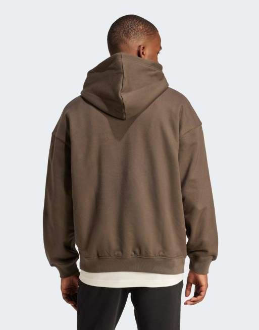 ASOS DESIGN - Felpa con cappuccio in pile borg oversize verde con