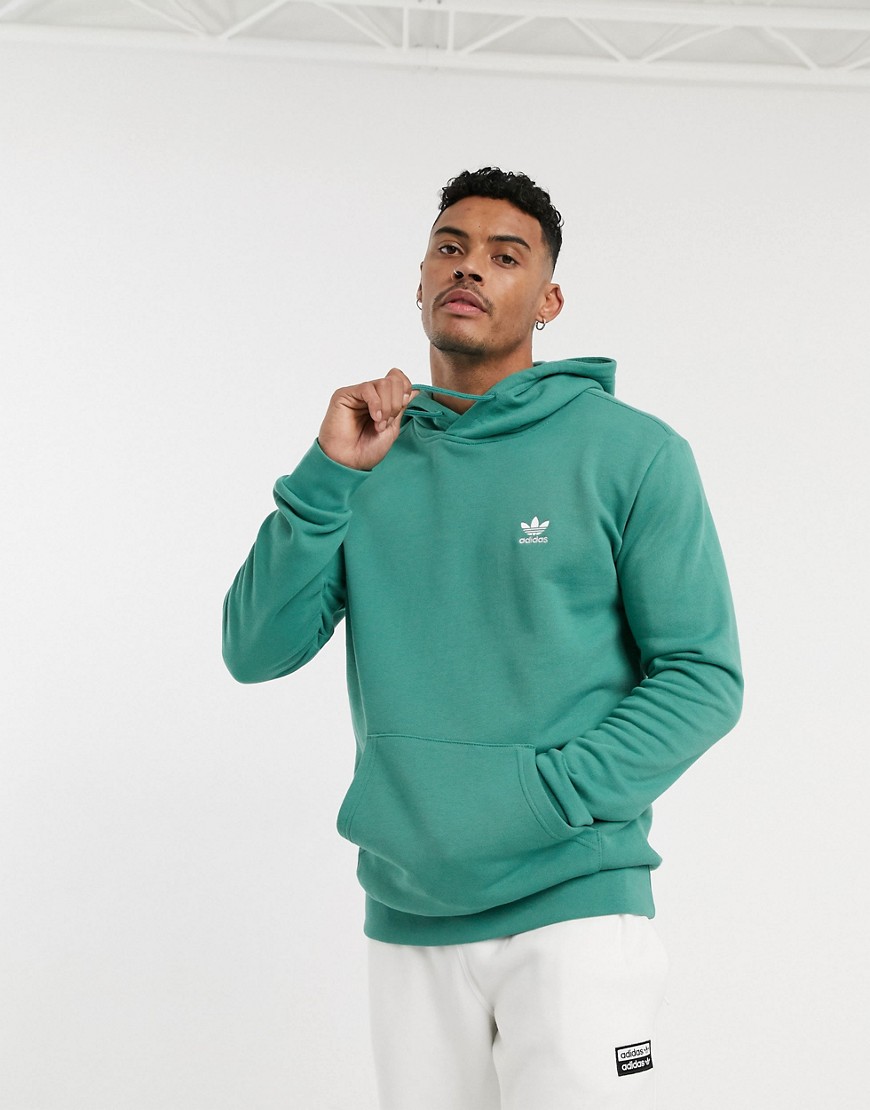 Adidas Originals essentials - Felpa verde con cappuccio