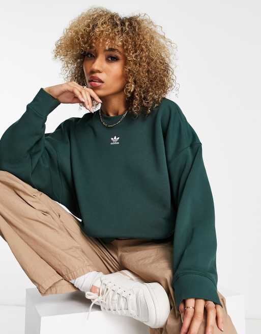 adidas Originals - Essentials - Felpa verde stile college