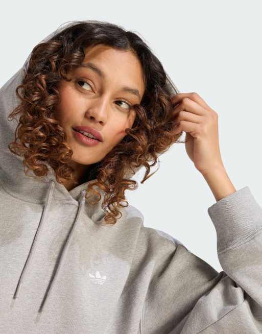 adidas Originals – Essentials – Fleece-Kapuzenpullover in mittlerem Heidegrau mit Oversize-Passform, 2 von 4